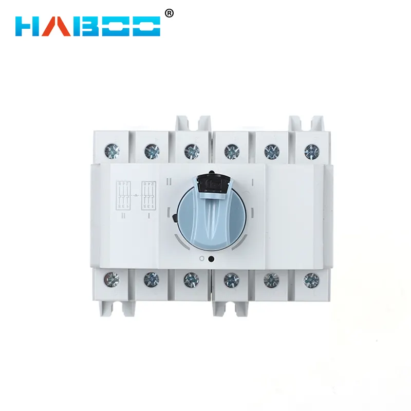 Haboo Solar Pv Dc & Ac Isolator Switch 6P 80a 690V Roterende Hendel Disconnector Voor Zonne-Energie