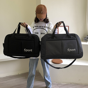 Sac de voyage grande capacité style coréen, imprimé lettres, avec séparation sec/humide, sac de sport et de rangement, bagage à main portable – Nouvelle collection en promotion - Product Image 6