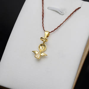 Pendentif et breloque en argent S925, perle de 6,5 à 7 mm, accessoires de bricolage, ange féminin, cache-cernes avec support inférieur 617 - Product Image 5