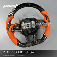 Volant en fibre de carbone forgé avec paillettes dorées personnalisées pour Dodge Charger Challenger SRT Hellcat R/T 2013-2023 pour Jeep Trackhawk