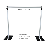 Prix usine 8ft * 8ft Support mural de fleurs artificielles en alliage d'aluminium pour la décoration de mariage Support mural de fleurs artificielles
