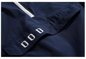 Sweat à capuche vintage pour <span class=keywords><strong>homme</strong></span>, imperméable, coupe-vent, col montant, logo personnalisé sur le devant, streetwear de basketball, veste de chasse - Product Image 6