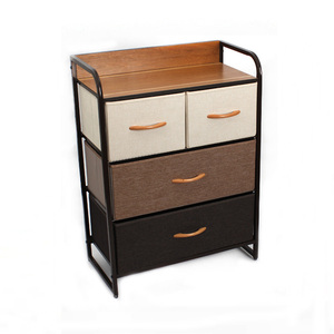 Commode de rangement personnalisée 5L-604 Smart Basics <span class=keywords><strong>à</strong></span> 4 tiroirs en tissu, facile <span class=keywords><strong>à</strong></span> ouvrir, pour chambre <span class=keywords><strong>à</strong></span> coucher - Product Image 3