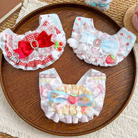 Écharpe en dentelle avec nœud pour chats et chiens - Accessoires en polyester pour l'été et le printemps