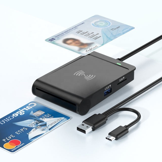 Multi-functional USB 2.0 Card Reader NFC IC ID SIM SD TF Card Reader All in One