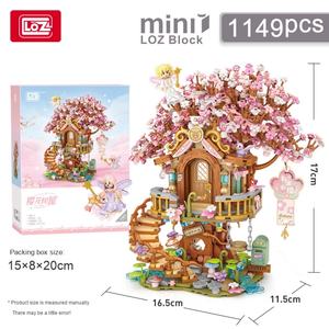 Casa de Árbol de Sakura, Modelo de Juguete para Armar, Plástico ABS, Escala 1:3, 40 Piezas, Bloques de Construcción de Partículas Pequeñas, Caja de Regalo para Niños - Product Image 6