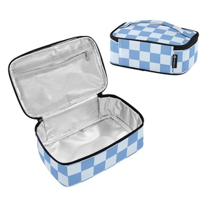 Sacs isothermes à déjeuner personnalisés à sublimation, motif à carreaux, style hawaïen, pour filles et adultes, livraison de repas - Product Image 1