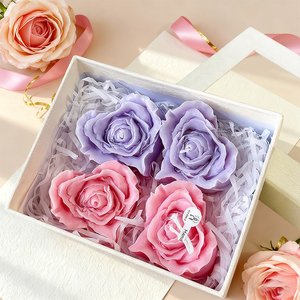 Bougies parfumées en forme de cœur avec fleur de rose Atmosphère Vente en gros Cadeau de la Saint-Valentin Bougies parfumées à la rose Parfum personnalisé - Product Image 6