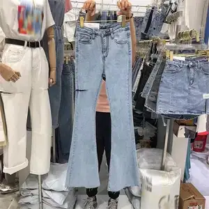 Wholesale cheap Denim Jeans Pants High Quality Stock Lot Super Low Price apparel stock