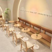 Meubles de restaurant style minimaliste, canapé en cuir pour café, tables et chaises pour café