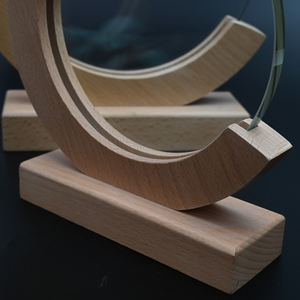 Prêmios De Madeira De Vidro Em Branco Troféu De Cristal Esporte com Base De Madeira para Presentes De Graduação ou Presente De Lembrança De Luxo - Product Image 6