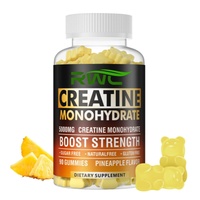 Gummies de créatine RWC - 90 unités, sans sucre, créatine monohydrate, gummies personnalisés avec 5000 mg de supplément de créatine, vitamines