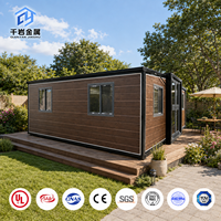 Casa Prefabricada de Lujo, Totalmente Equipada, de Doble Ala, Expandible, Cabaña Modular Expandible para Glamping, Resort, Villa Vacacional
