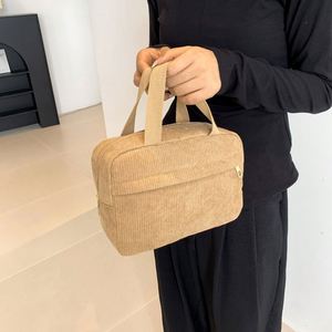 BSCI Factory Girls <b>Cute</b> Corduroy Travel Cosmetic Tote Large Make Up Organizer Toiletry Bags Zipper Pouch <b>Purse</b> - Product Image 2