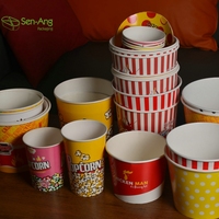 SenAng05 Meilleur Prix Seau en Papier Kraft Réutilisable pour Poulet Frit KFC, Popcorn, Ailes, 85Oz 120Oz 130Oz