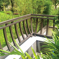 Modèle 3D de clôture 3D de jardin avec revêtement en poudre noir de type chinois, cadre métallique de clôture à lame verticale en aluminium