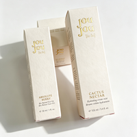 Caja de Empaque de Lujo para Productos de Cuidado de la Piel con Estampado en Dorado, Papel Especial para Empaque de Aceite Facial