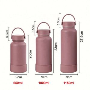 Bouteilles isothermes en acier inoxydable personnalisables de 1150 ml (40 oz) à double paroi et isolées sous vide avec poignée portable pour le camping - Product Image 3