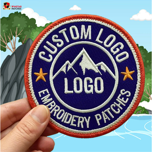 Patchs brodés en tissu personnalisés de haute qualité, logo en tissu, petits patchs thermocollants, broderie en relief 3D, découpe au laser, patch à coudre - Product Image 1