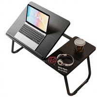Table pliable pour ordinateur portable, réglable en hauteur, en bois, portable, pour lit, bureau, maison, chambre, étude, travail