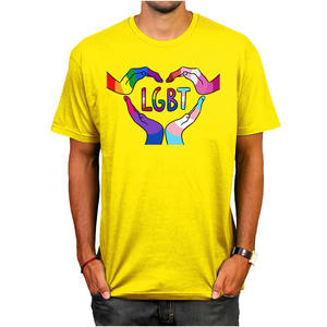 Personalizada de alta calidad <span class=keywords><strong>LGBT</strong></span> orgullo Arco Iris mujeres 300 gsmT camisa - Product Image 6