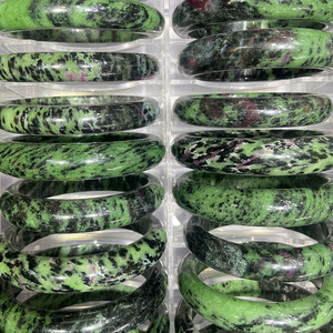 Bán Buôn Tự Nhiên Của Ruby Trong Fuchsite Slab Vòng Đeo Tay Chất Lượng Cao Đá Quý Lốp Vòng Đeo Tay Pha Lê Đồ Trang Sức - Product Image 4