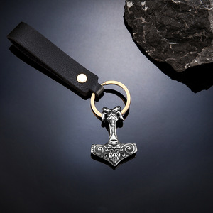 yunnique Thor's Hammer Keychain Zinc Alloy Unisex Pendant Gift Nordic Style - Product Image 3