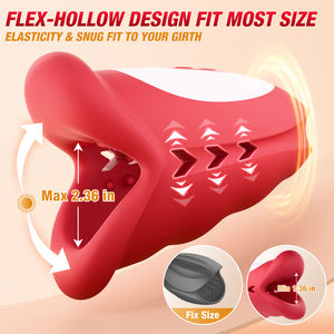 Masturbatore elettrico in Silicone a bocca grande per esercizi per esercizi per allenamento orale per glande da uomo vibratori - Product Image 4