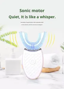 Cepillo de Dientes Sónico con Cabezal de Silicona en Forma de U, 360 Grados, Inteligente, Automático, Carga USB, Impermeable, Blanqueador Dental, Venta al Por Mayor - Product Image 2