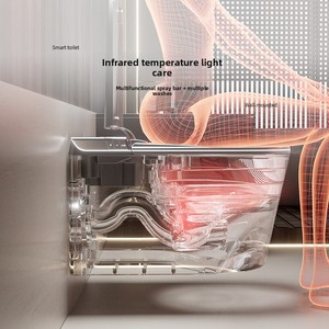 <span class=keywords><strong>Sedile</strong></span> riscaldato da WC intelligente a parete senza limitazione della pressione dell'acqua completamente automatico - Product Image 2