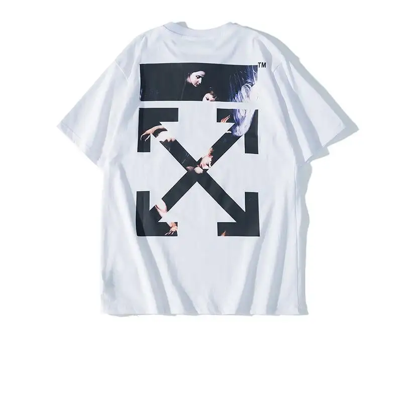 Dijital baskı logosu kısa kollu 2024 özel giyim beyaz erkek T Shirt