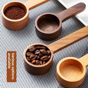 Solid Wood Black Walnut Coffee Bean <b>Spoon</b> Gram Weight Quantitative <b>Measuring</b> <b>Spoon</b> for Coffee Powder and Milk Powder - Product Image 3