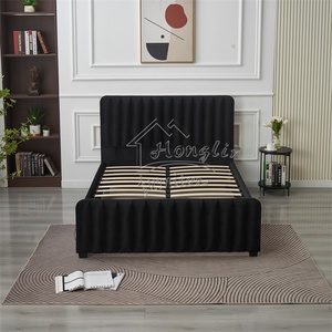 Juego <span class=keywords><strong>de</strong></span> <span class=keywords><strong>Ropa</strong></span> <span class=keywords><strong>de</strong></span> <span class=keywords><strong>Cama</strong></span> <span class=keywords><strong>de</strong></span> Lujo con Diseño Europeo, Marco <span class=keywords><strong>de</strong></span> Madera, Acolchado, con Altura Ajustable y Almacenamiento, Estructura <span class=keywords><strong>de</strong></span> <span class=keywords><strong>Cama</strong></span> Tapizada en Tela - Product Image 1