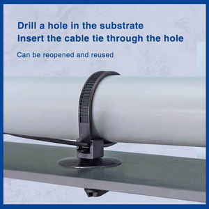 Attaches de câble rétractables en nylon 66 KSS fabriquées à Taïwan, noires, longueur 169 mm, largeur 5 mm, multi-usages, libérables, pour utilisation automobile - Product Image 3