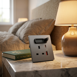 Câble de charge rapide rétractable PD20W, courant nominal 13A, prise murale standard britannique avec <span class=keywords><strong>2</strong></span> sorties USB-A et USB-C - Product Image 2