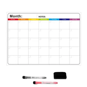 Fridge Schedule Magnet Sticker Magnetic Calendar Removable Weekly Planner Dry Erase Monthly Planner Board