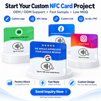Plaque d'avis NFC en acrylique personnalisée avec dos adhésif et code QR, panneau de retour d'information sans contact pour l'accueil des hôtels et des magasins