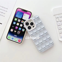 Lichicase étui souple antichute en treillis de couleur unie concis pour Realme C35 C55 coque arrière en Silicone TPU
