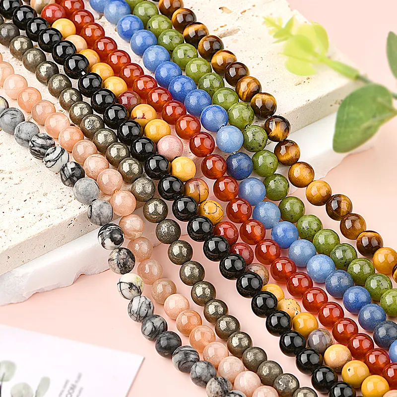 Wholesale natural stone beads Tiger Eyes Beads Round Loose Stone Bracelet Jewelry 6 8 10 Mm Crystal Beads For Jewelry Making