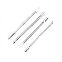 Pousse-cuticules double tête en acier inoxydable, antidérapant, pour enlever les cuticules, accessoire de nettoyage des ongles, durable et réutilisable pour la manucure