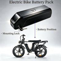Batterie de vélo de montagne électrique, vélo électrique 36V 48V |   Batterie au lithium 12Ah 15Ah, batterie de vélo électrique à roues super grandes