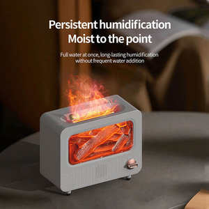 Lampe <span class=keywords><strong>de</strong></span> nuit à bruit blanc 3D, décoration d'intérieur, diffuseur d'arômes, haut-parleur BT, machine à parfum, appareil d'aromathérapie FLAME - Product Image 2