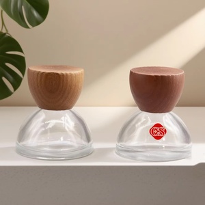 Cao cấp 30ml nước hoa cầm tay mẫu chai xịt thủy tinh có nắp đẩy, đáy dày hình bán nguyệt/chai hình nón đáy mỏng - Product Image 1