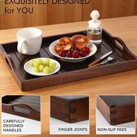 Plateaux jetables en bois d'acacia, design moderne, décoratifs, pour cuisines, hôtels, restaurants – Approvisionnement direct usine