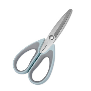 <b>Kitchen</b> <b>Scissors</b> Stainless Steel Straight Head Blue Gray For Home Use Cutting Chicken Fish Bones Multi Purpose - Product Image 3