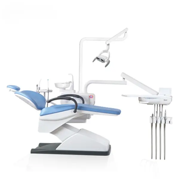 Simple unidad Dental con lámpara médica unidad silla Dental con Control de pie silla dental parte