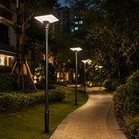 Nouvelle conception, IP65, aluminium moulé sous pression, PC, 3000K-6500K, 50W, lampadaire solaire de jardin, éclairage solaire extérieur pour la décoration du jardin