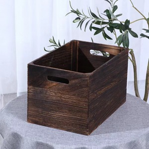 Caja de almacenamiento rectangular de madera retro con tapa, caja para documentos, caja para cosméticos, caja para artículos diversos y caja de regalo al por mayor - Product Image 1