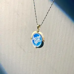 Collier pendentif en argent 925 avec sculpture en <span class=keywords><strong>agate</strong></span> <span class=keywords><strong>camée</strong></span> de haute qualité, vente en gros d'usine Heizun, tendance pour femmes - Product Image 4