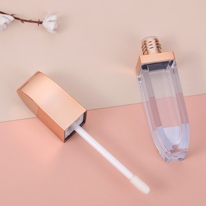 <span class=keywords><strong>Tube</strong></span> de brillant à lèvres en plastique or rose ovale vide de 5.5ML conteneurs cosmétiques Logo personnalisé marque - Product Image 3